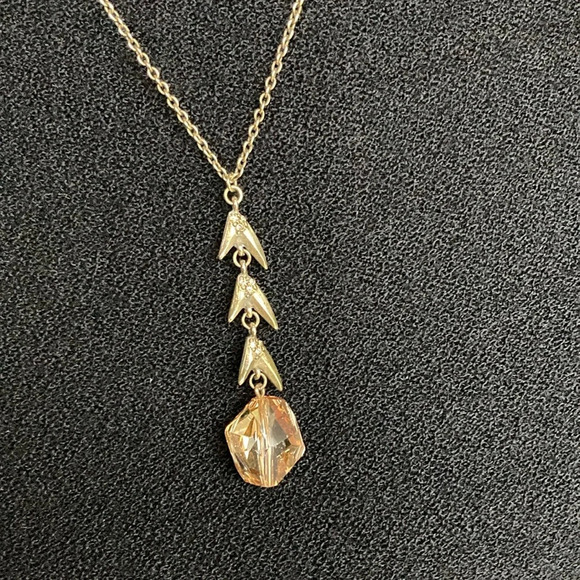 Gerard Yosca Glass Crystal Pendant Dangle Necklace - Picture 2 of 15